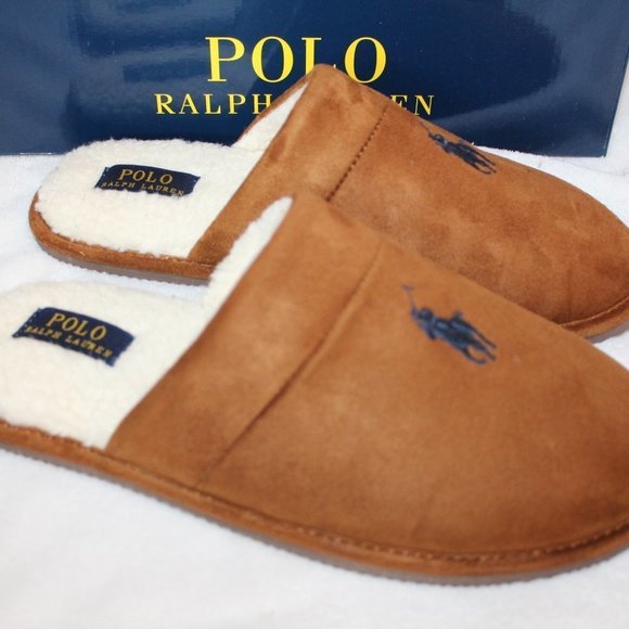 NIB POLO RALPH LAUREN MEN'S CLOG SLIDE SLIPPERS - Picture 2 of 5
